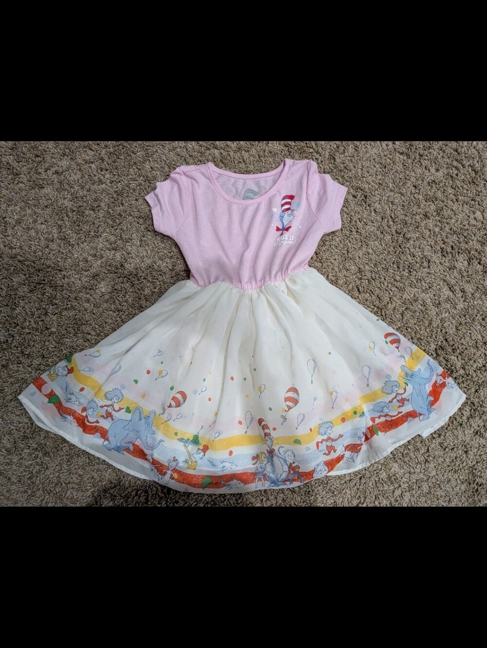 5t Dr Seuss dress tulle tutu back to school